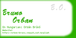 bruno orban business card
