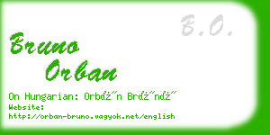 bruno orban business card
